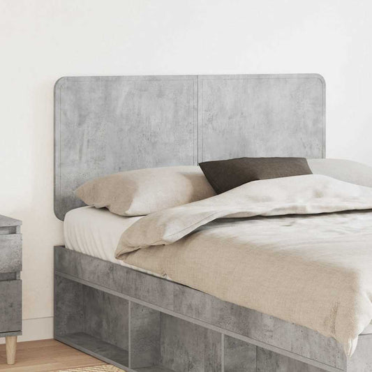 vidaXL Κεφαλάρι με κεφαλάρι Σκυρόδεμα Γκρι 120 cm Επεξεργασμένο ξύλο