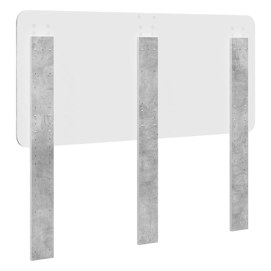 vidaXL Κεφαλάρι με κεφαλάρι Σκυρόδεμα Γκρι 120 cm Επεξεργασμένο ξύλο