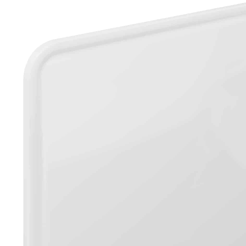 vidaXL Κεφαλάρι με κεφαλάρι Λαμπερό Λευκό 90 cm Επεξεργασμένο ξύλο