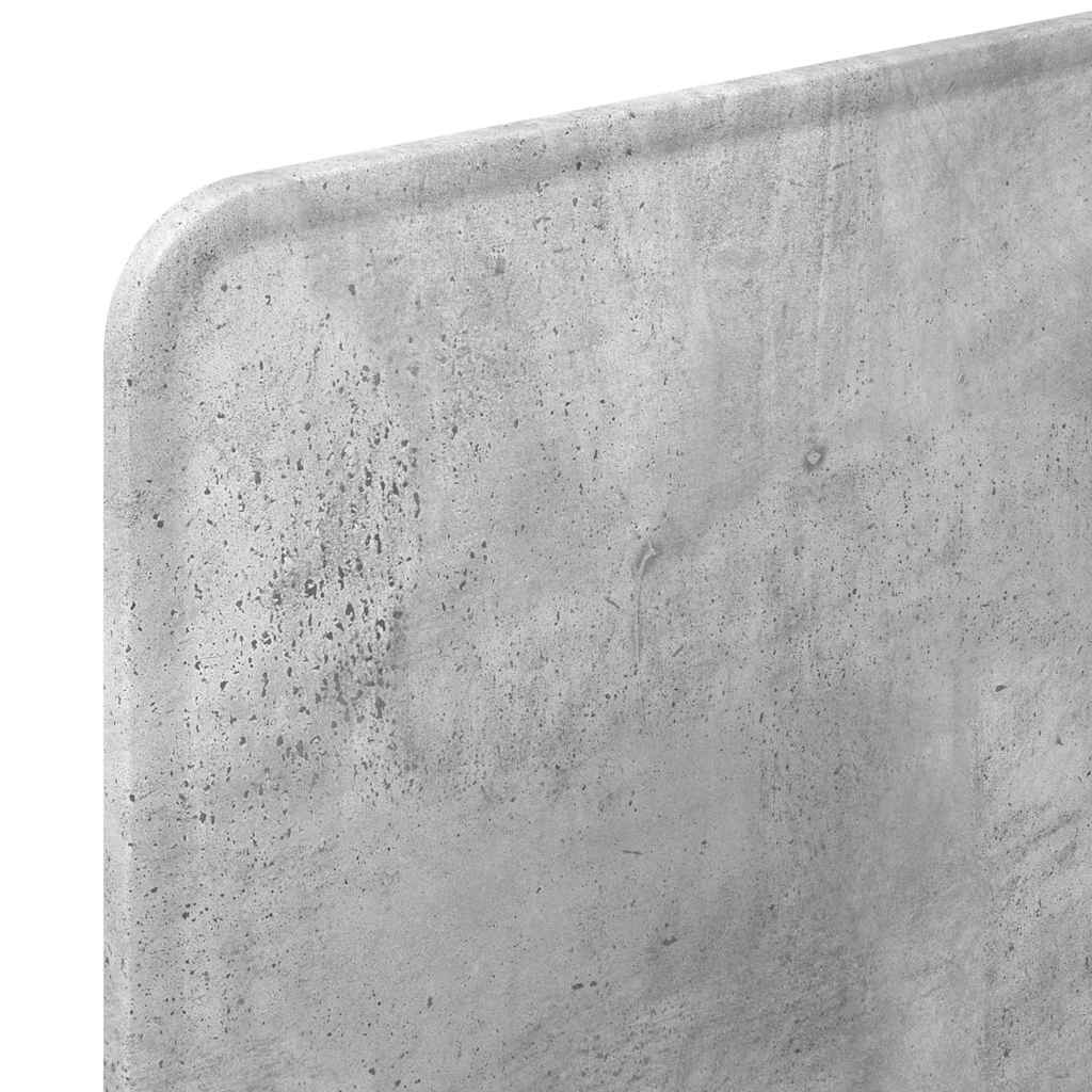 vidaXL Κεφαλάρι με κεφαλάρι Σκυρόδεμα Γκρι 80 cm Επεξεργασμένο ξύλο