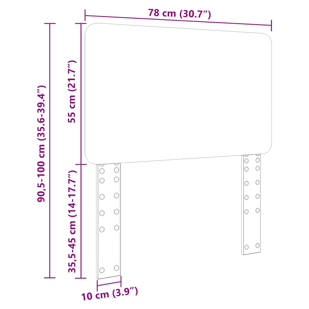 vidaXL Κεφαλάρι με κεφαλάρι Artisan Oak 75 cm Επεξεργασμένο ξύλο