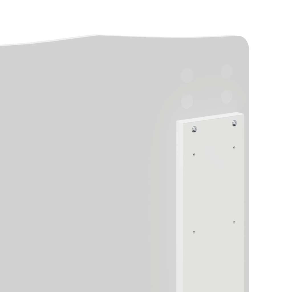 vidaXL Κεφαλάρι με κεφαλάρι Λευκό 200 cm Επεξεργασμένο ξύλο