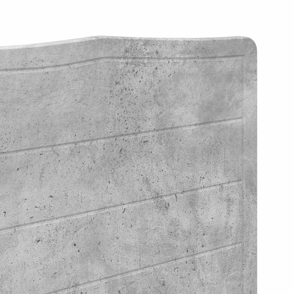 vidaXL Κεφαλάρι με κεφαλάρι Σκυρόδεμα Γκρι 200 cm Επεξεργασμένο ξύλο