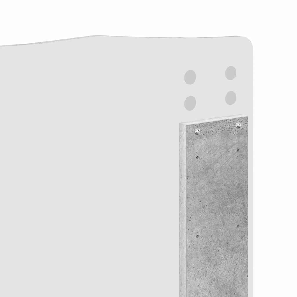 vidaXL Κεφαλάρι με κεφαλάρι Σκυρόδεμα Γκρι 160 cm Επεξεργασμένο ξύλο