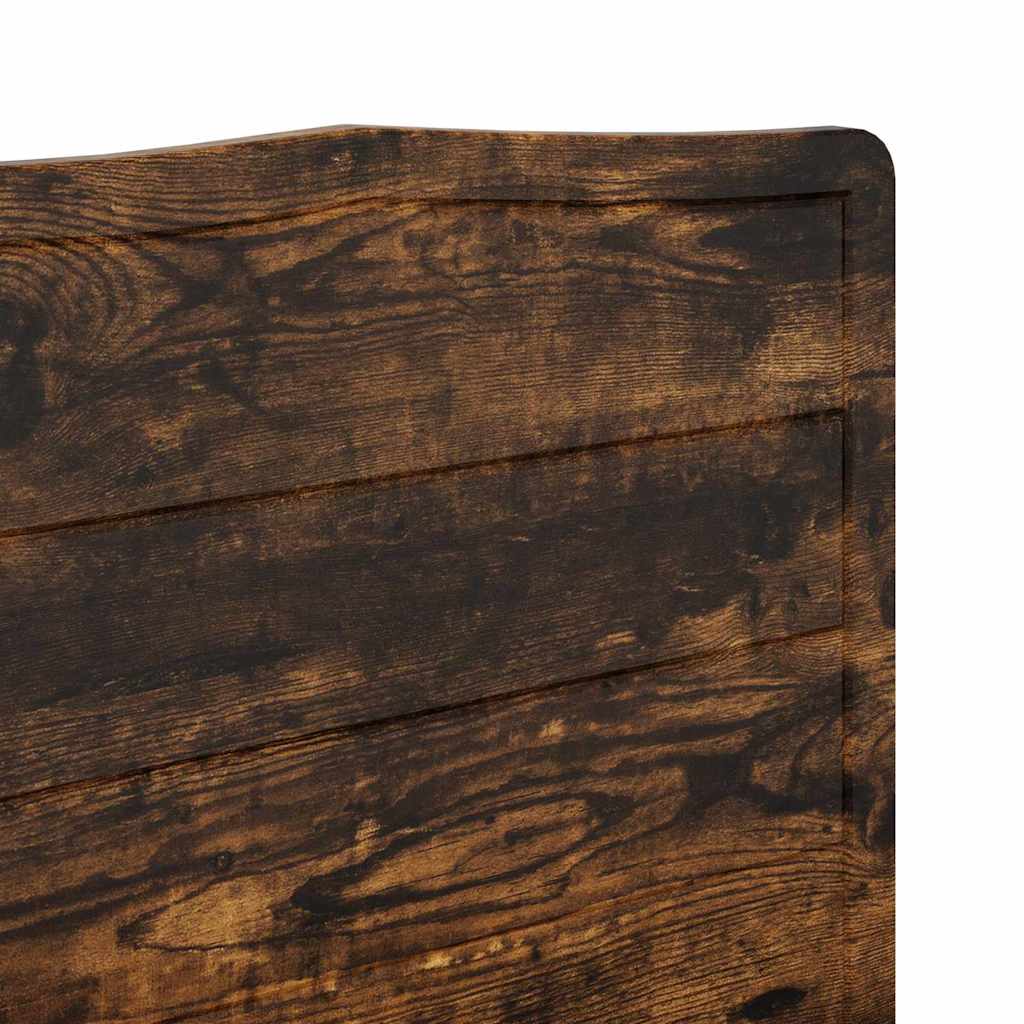 vidaXL Κεφαλάρι με κεφαλάρι Καπνιστό Δρύς 140 cm Επεξεργασμένο ξύλο