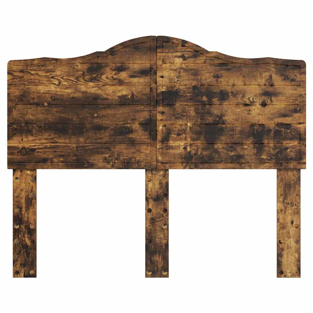 vidaXL Κεφαλάρι με κεφαλάρι Καπνιστό Δρύς 135 cm Επεξεργασμένο ξύλο