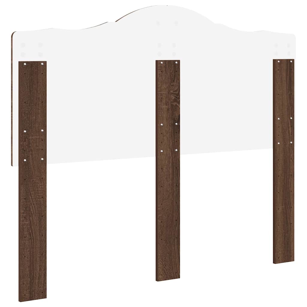 vidaXL Κεφαλάρι με κεφαλάρι Καφέ δρυς 120 cm Επεξεργασμένο ξύλο