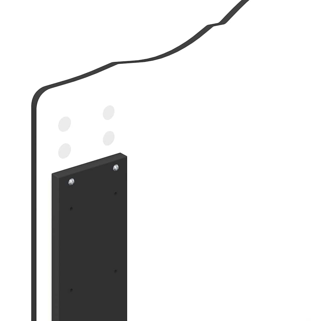 vidaXL Κεφαλάρι με κεφαλάρι Μαύρη Οξυά 80 cm Επεξεργασμένο ξύλο