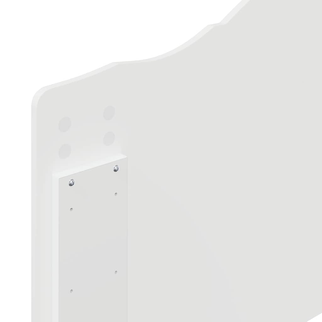 vidaXL Κεφαλάρι με κεφαλάρι Λαμπερό Λευκό 75 cm Επεξεργασμένο ξύλο