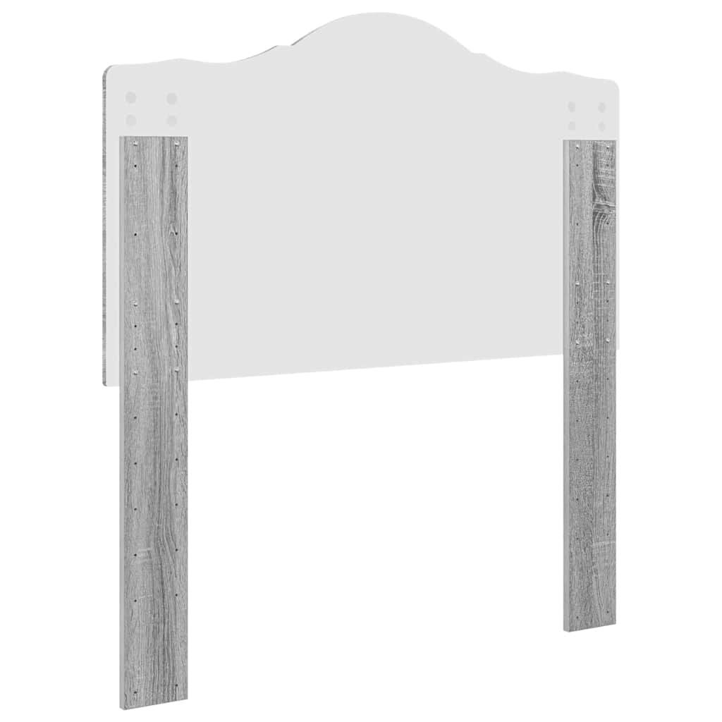 vidaXL Κεφαλάρι με κεφαλάρι Γκρίζο Σονομα 75 cm Επεξεργασμένο ξύλο