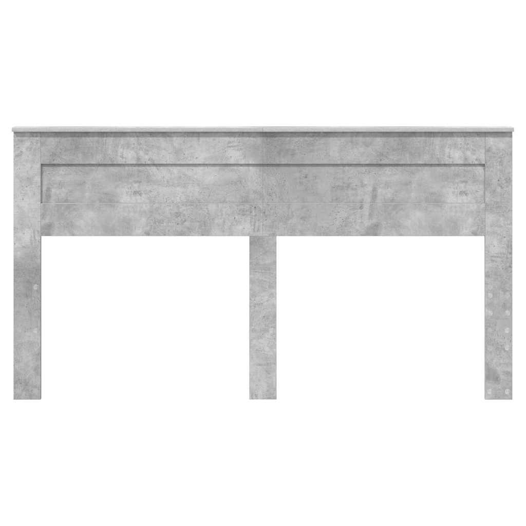 vidaXL Κεφαλάρι με κεφαλάρι Σκυρόδεμα Γκρι 200 cm Επεξεργασμένο ξύλο