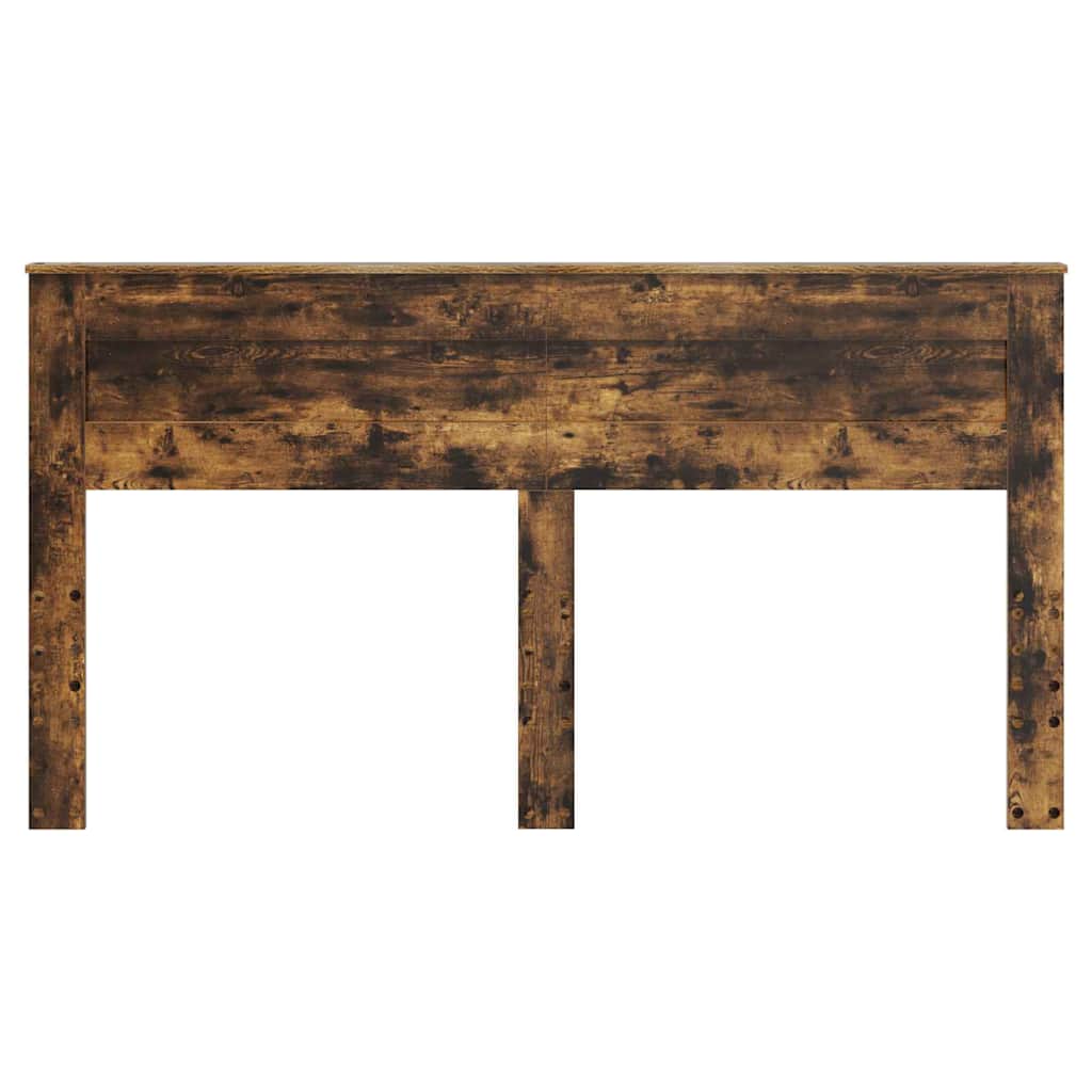 vidaXL Κεφαλάρι με κεφαλάρι Καπνιστό Δρύς 200 cm Επεξεργασμένο ξύλο