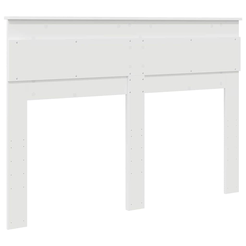 vidaXL Κεφαλάρι με κεφαλάρι Λευκό 160 cm Επεξεργασμένο ξύλο