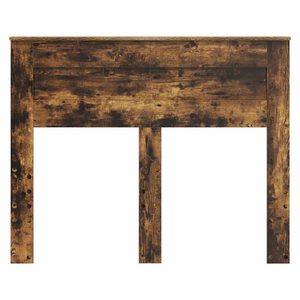 vidaXL Κεφαλάρι με κεφαλάρι Καπνιστό Δρύς 120 cm Επεξεργασμένο ξύλο