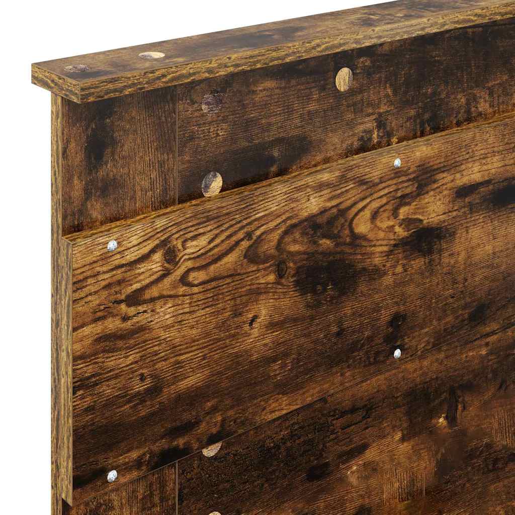 vidaXL Κεφαλάρι με κεφαλάρι Καπνιστό Δρύς 100 cm Επεξεργασμένο ξύλο