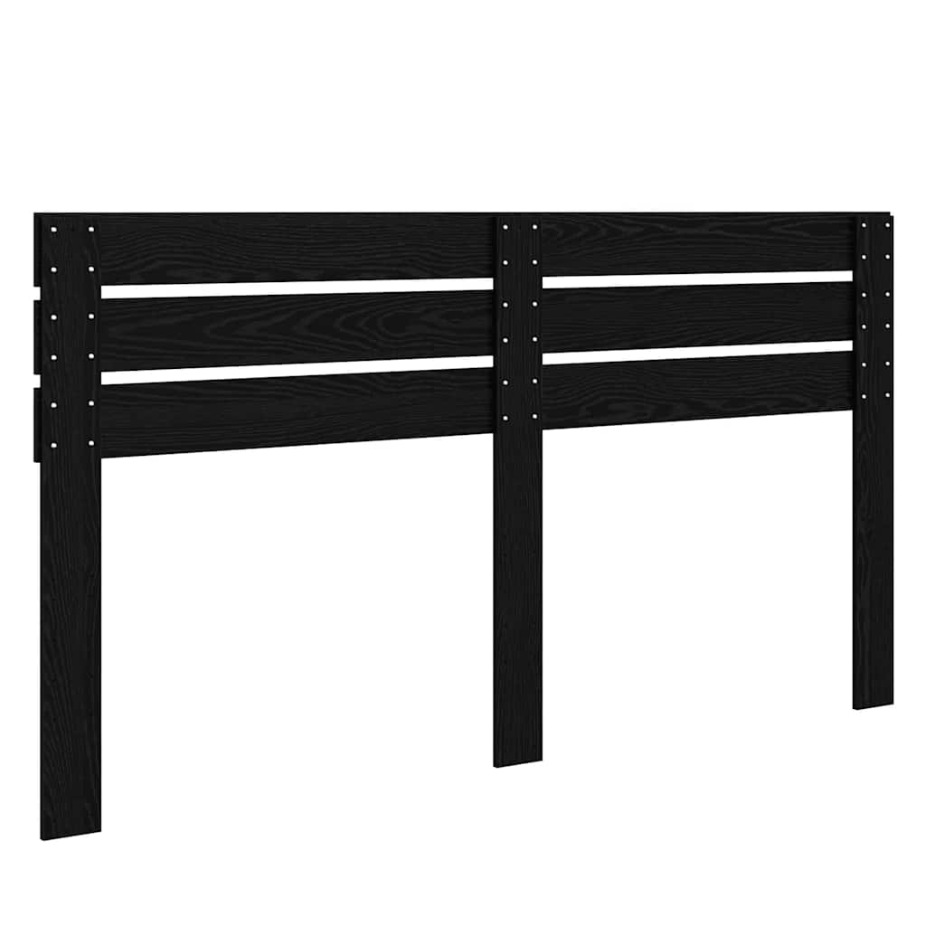 vidaXL Κεφαλάρι με κεφαλάρι Μαύρη Οξυά 200 cm Επεξεργασμένο ξύλο