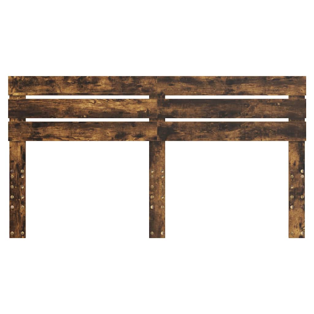 vidaXL Κεφαλάρι με κεφαλάρι Καπνιστό Δρύς 180 cm Επεξεργασμένο ξύλο