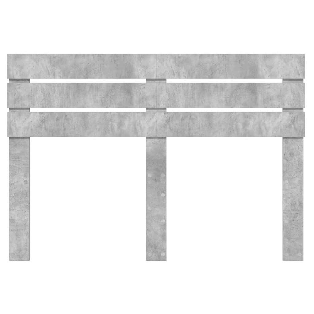 vidaXL Κεφαλάρι με κεφαλάρι Σκυρόδεμα Γκρι 140 cm Επεξεργασμένο ξύλο