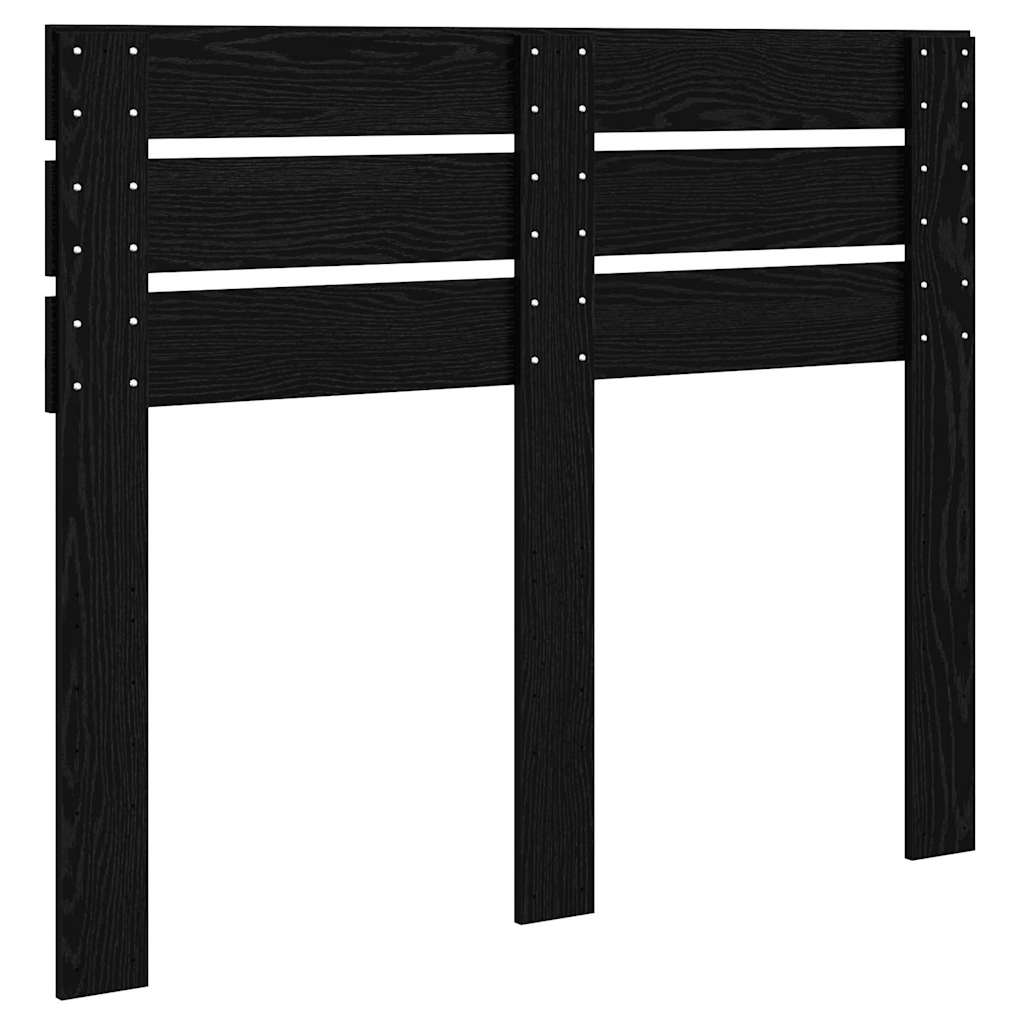 vidaXL Κεφαλάρι με κεφαλάρι Μαύρη Οξυά 135 cm Επεξεργασμένο ξύλο