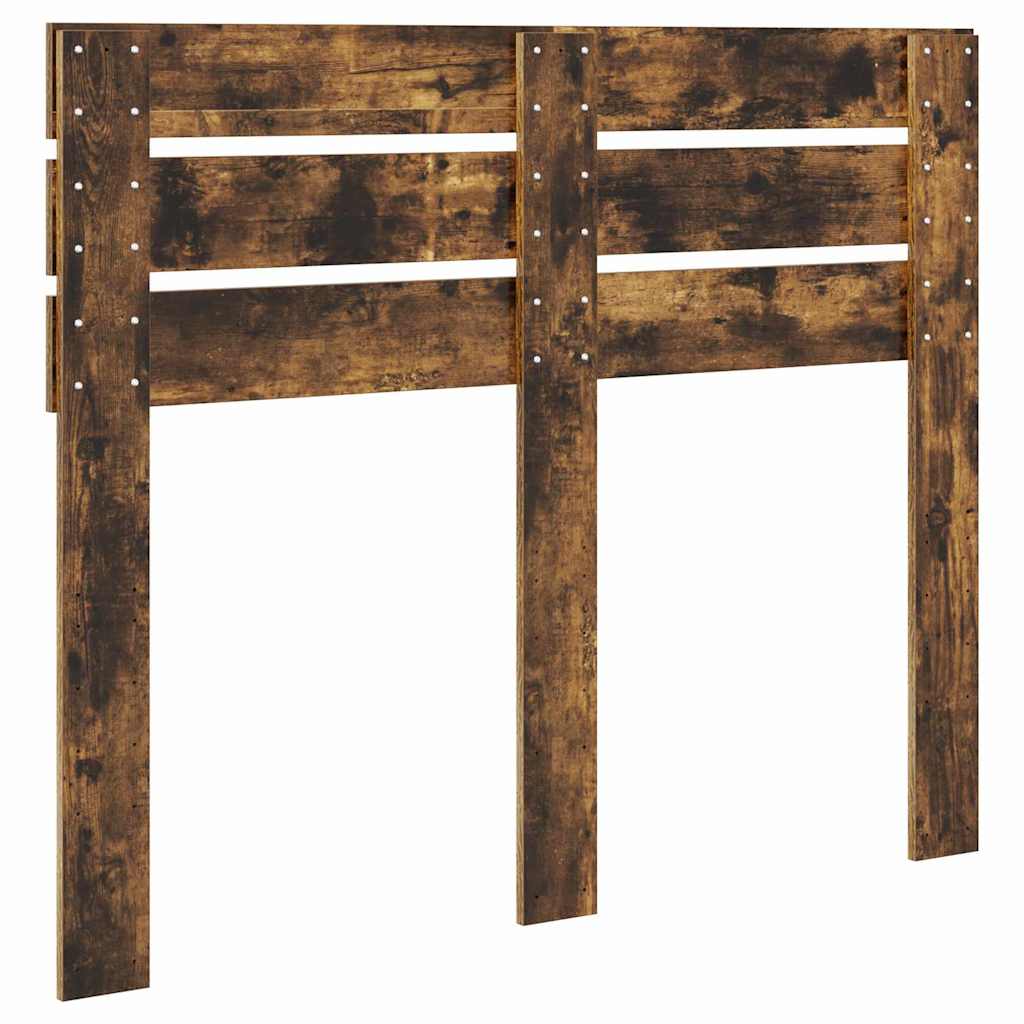 vidaXL Κεφαλάρι με κεφαλάρι Καπνιστό Δρύς 135 cm Επεξεργασμένο ξύλο