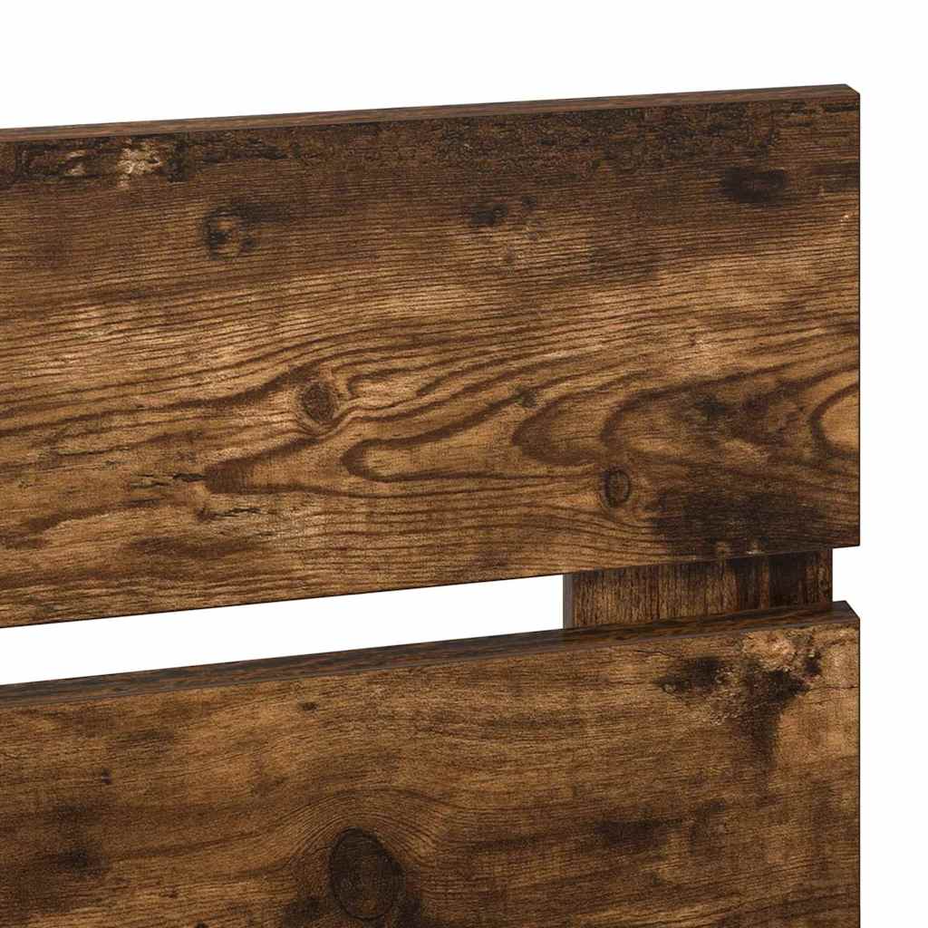 vidaXL Κεφαλάρι με κεφαλάρι Καπνιστό Δρύς 75 cm Επεξεργασμένο ξύλο