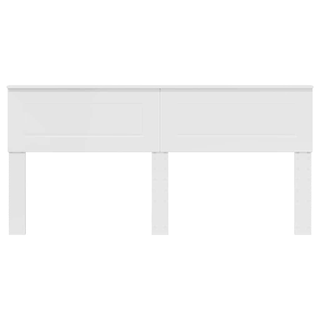 vidaXL Κεφαλάρι με κεφαλάρι Λαμπερό Λευκό 200 cm Επεξεργασμένο ξύλο