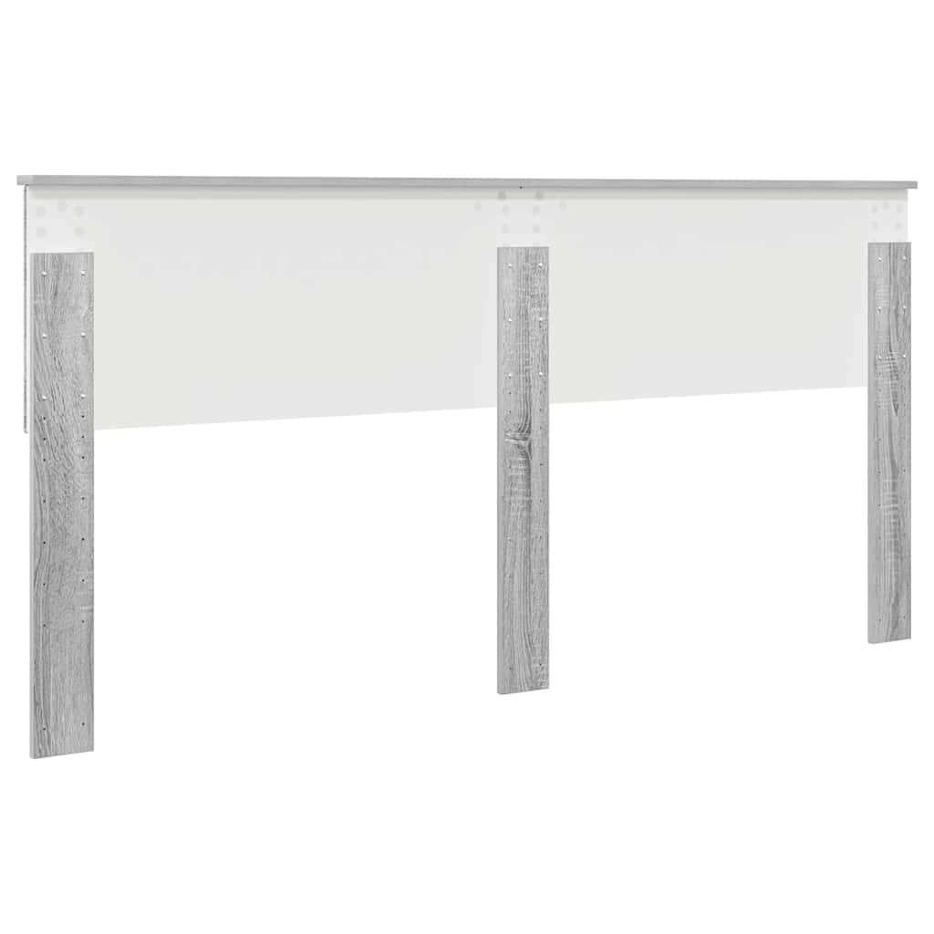 vidaXL Κεφαλάρι με κεφαλάρι Γκρίζο Σονομα 200 cm Επεξεργασμένο ξύλο