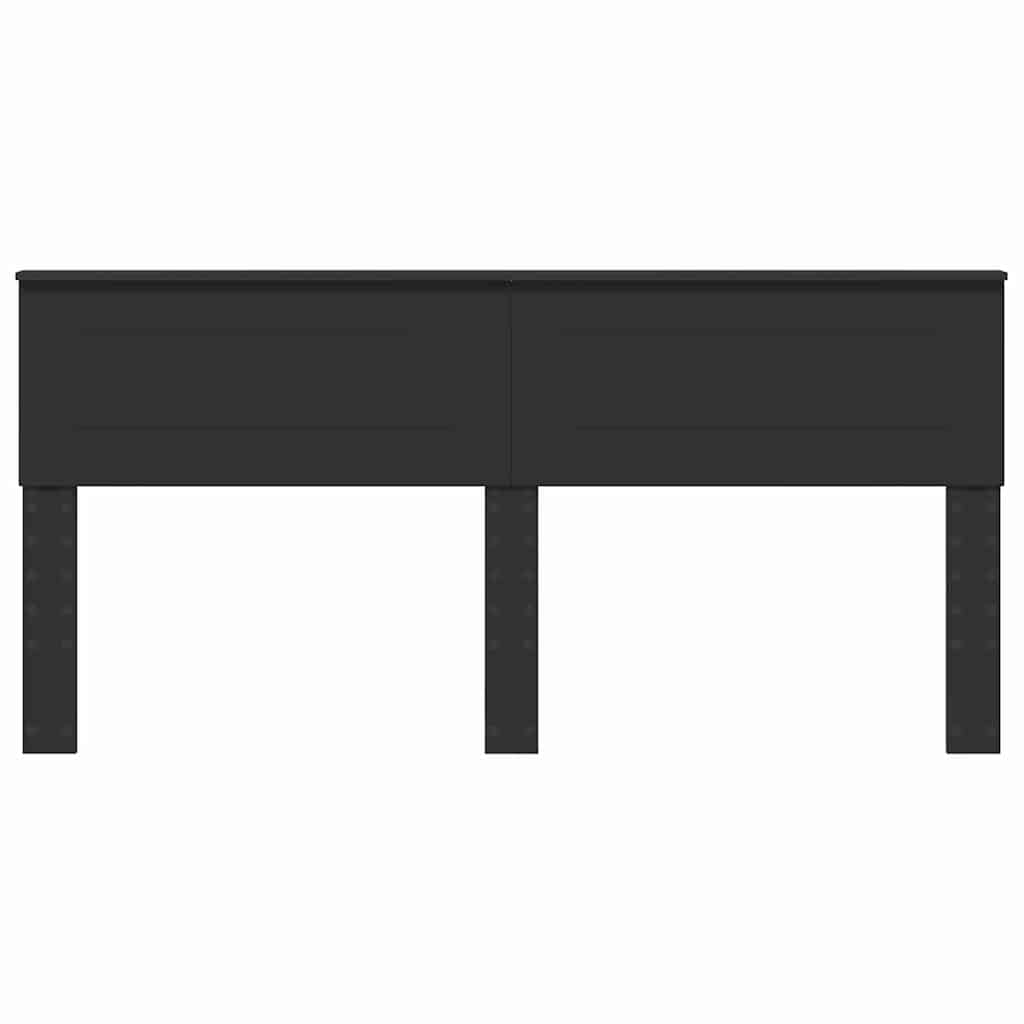 vidaXL Κεφαλάρι με κεφαλάρι Μαύρη Οξυά 180 cm Επεξεργασμένο ξύλο