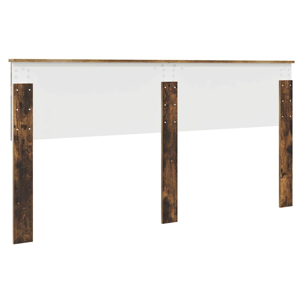 vidaXL Κεφαλάρι με κεφαλάρι Καπνιστό Δρύς 180 cm Επεξεργασμένο ξύλο