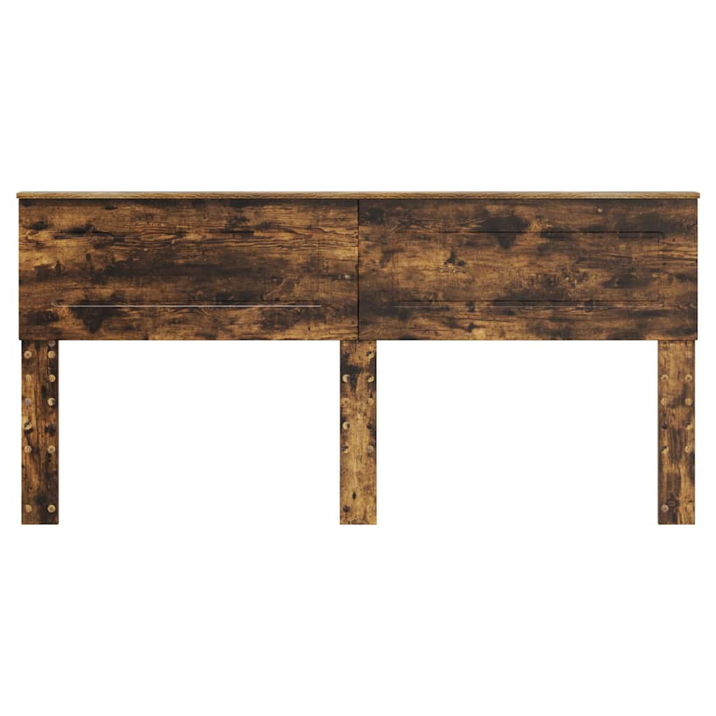 vidaXL Κεφαλάρι με κεφαλάρι Καπνιστό Δρύς 180 cm Επεξεργασμένο ξύλο