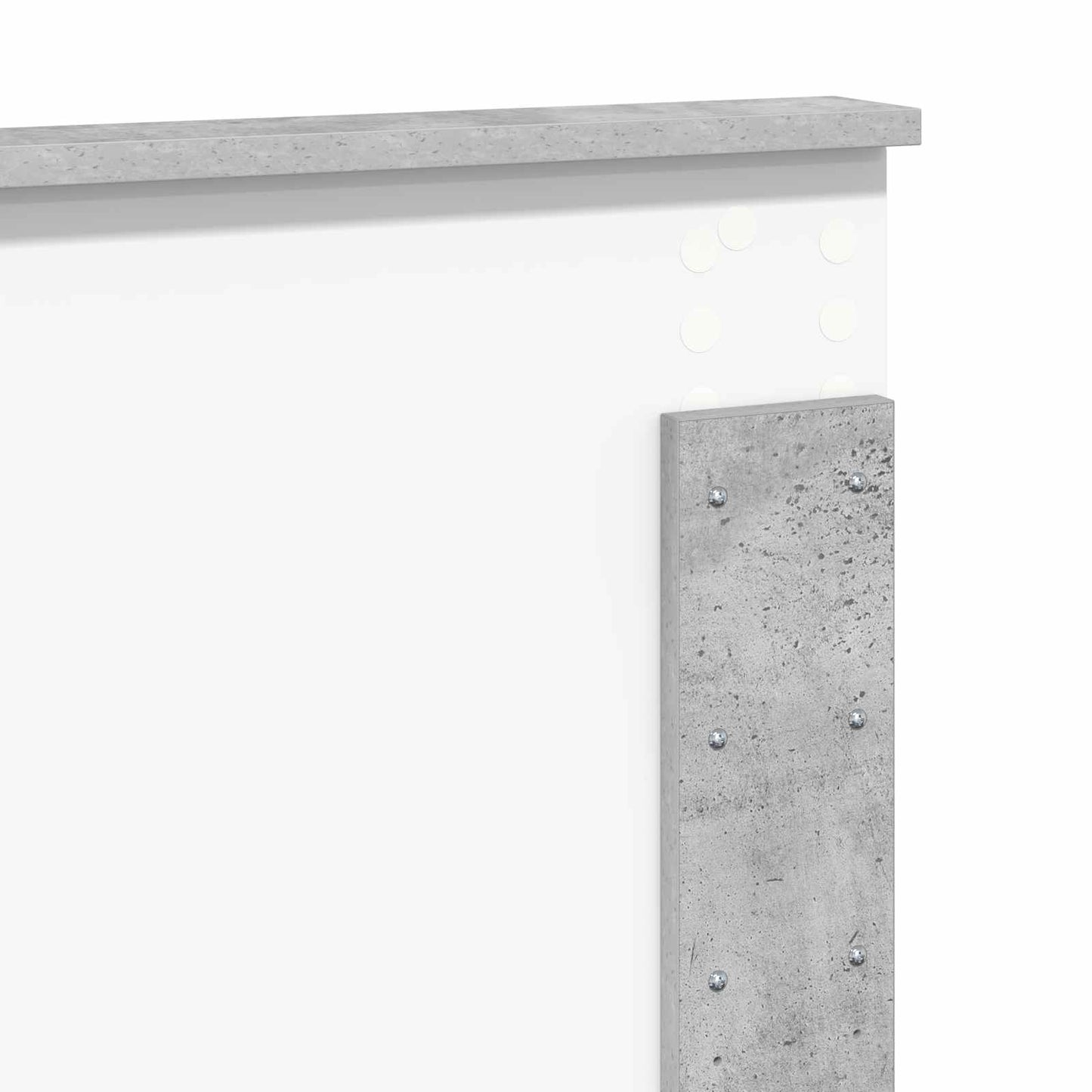 vidaXL Κεφαλάρι με κεφαλάρι Σκυρόδεμα Γκρι 160 cm Επεξεργασμένο ξύλο