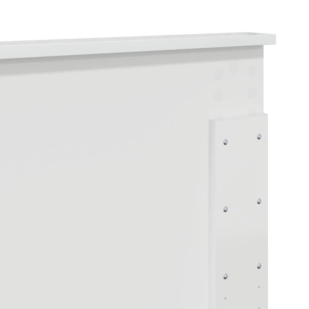 vidaXL Κεφαλάρι με κεφαλάρι Λαμπερό Λευκό 140 cm Επεξεργασμένο ξύλο