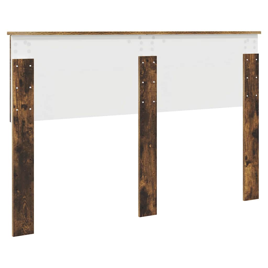 vidaXL Κεφαλάρι με κεφαλάρι Καπνιστό Δρύς 140 cm Επεξεργασμένο ξύλο