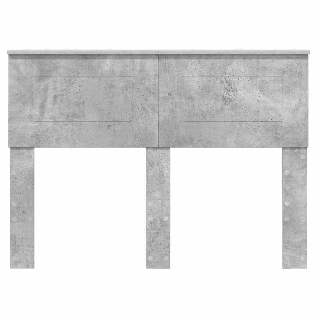 vidaXL Κεφαλάρι με κεφαλάρι Σκυρόδεμα Γκρι 135 cm Επεξεργασμένο ξύλο