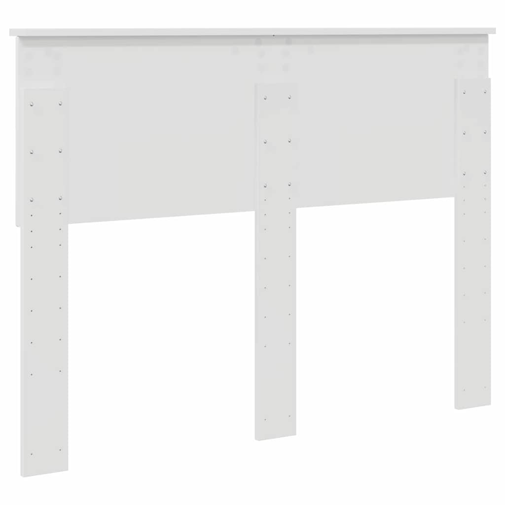 vidaXL Κεφαλάρι με κεφαλάρι Λαμπερό Λευκό 120 cm Επεξεργασμένο ξύλο