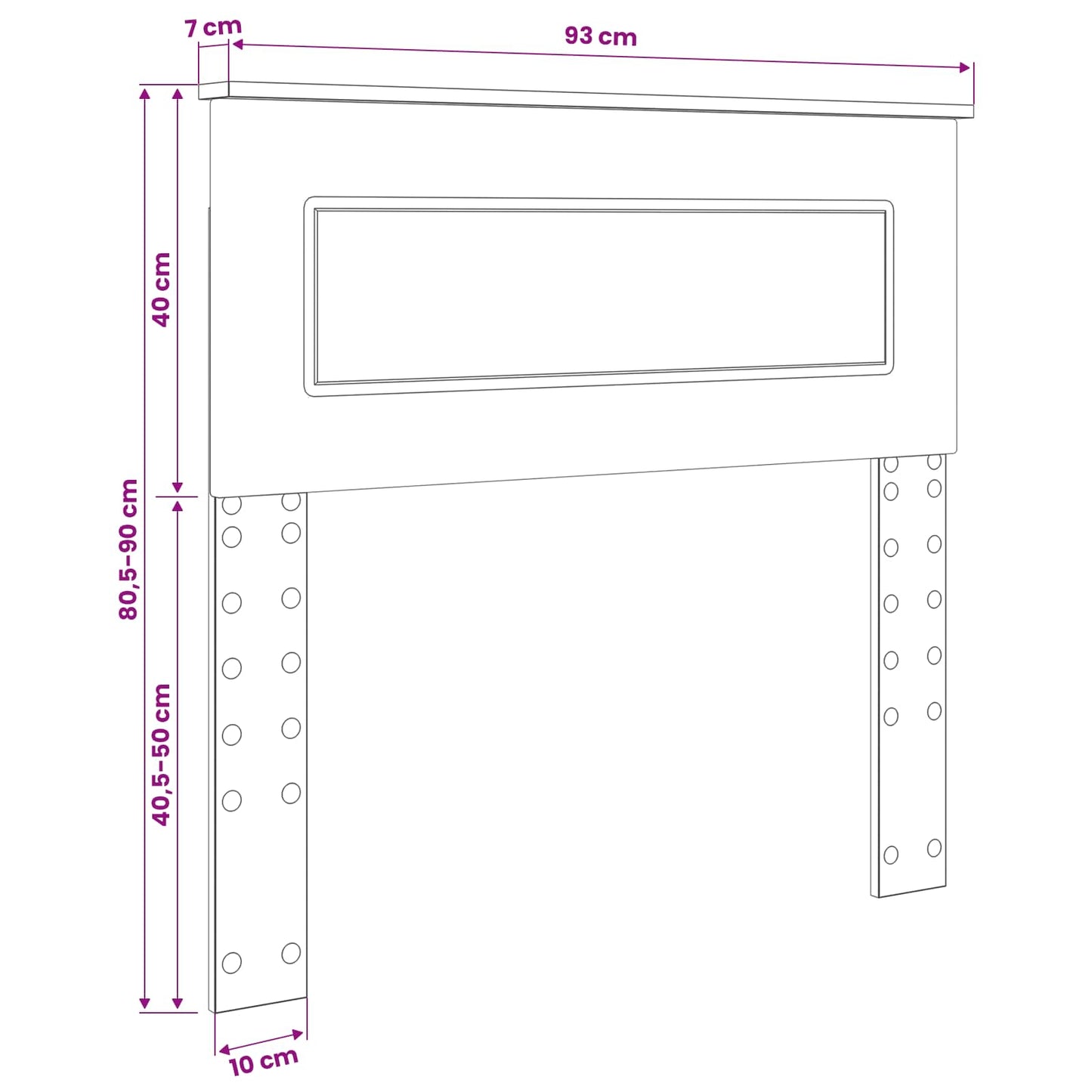 vidaXL Κεφαλάρι Γκρίζο Σονομα Επεξεργασμένο ξύλο