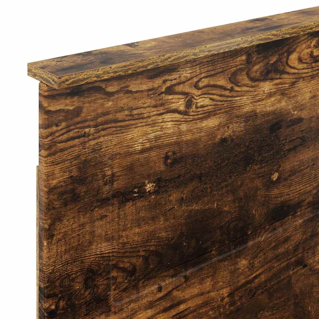 vidaXL Κεφαλάρι με κεφαλάρι Καπνιστό Δρύς 75 cm Επεξεργασμένο ξύλο