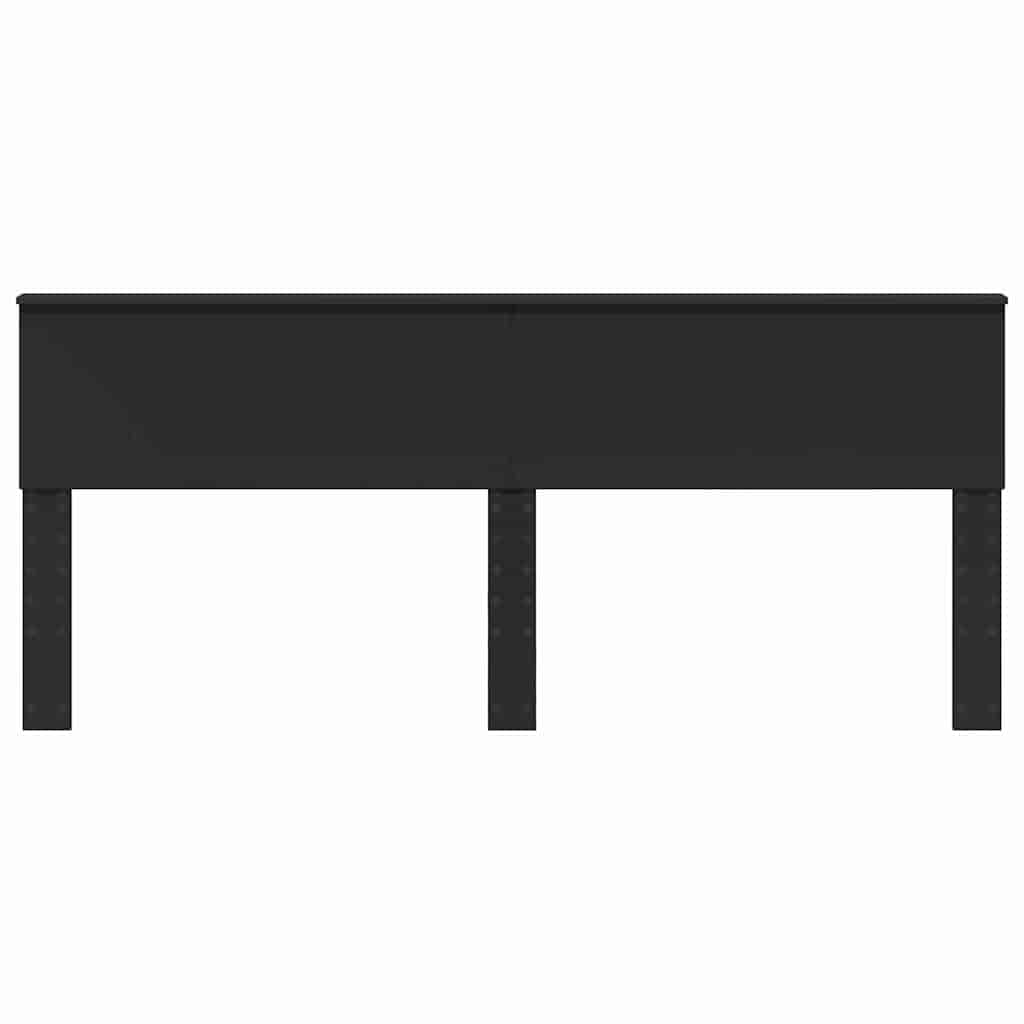 vidaXL Κεφαλάρι με κεφαλάρι Μαύρη Οξυά 200 cm Επεξεργασμένο ξύλο