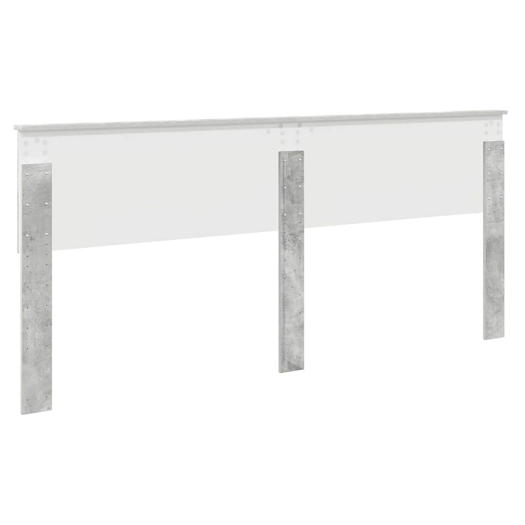 vidaXL Κεφαλάρι με κεφαλάρι Σκυρόδεμα Γκρι 200 cm Επεξεργασμένο ξύλο