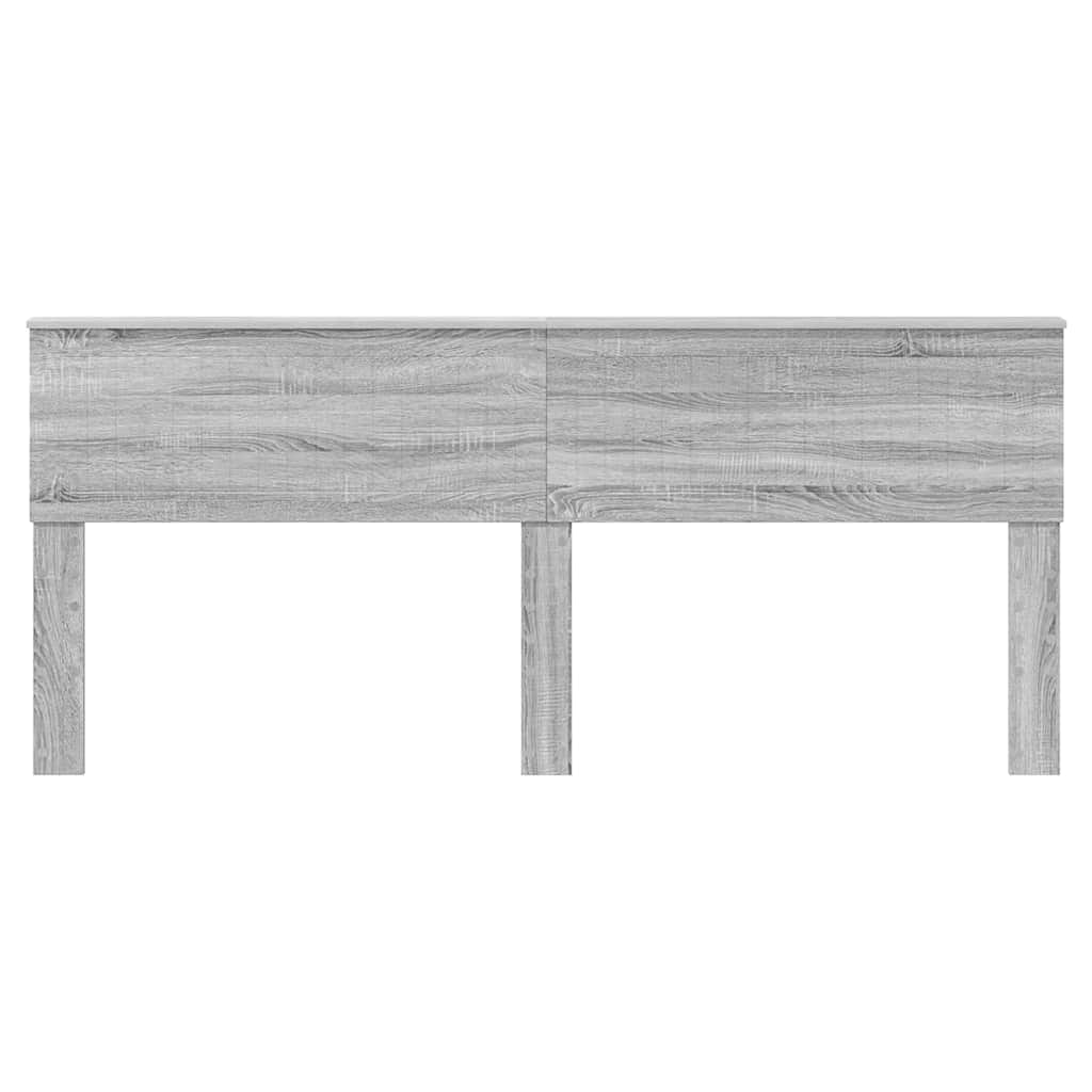 vidaXL Κεφαλάρι με κεφαλάρι Γκρίζο Σονομα 200 cm Επεξεργασμένο ξύλο