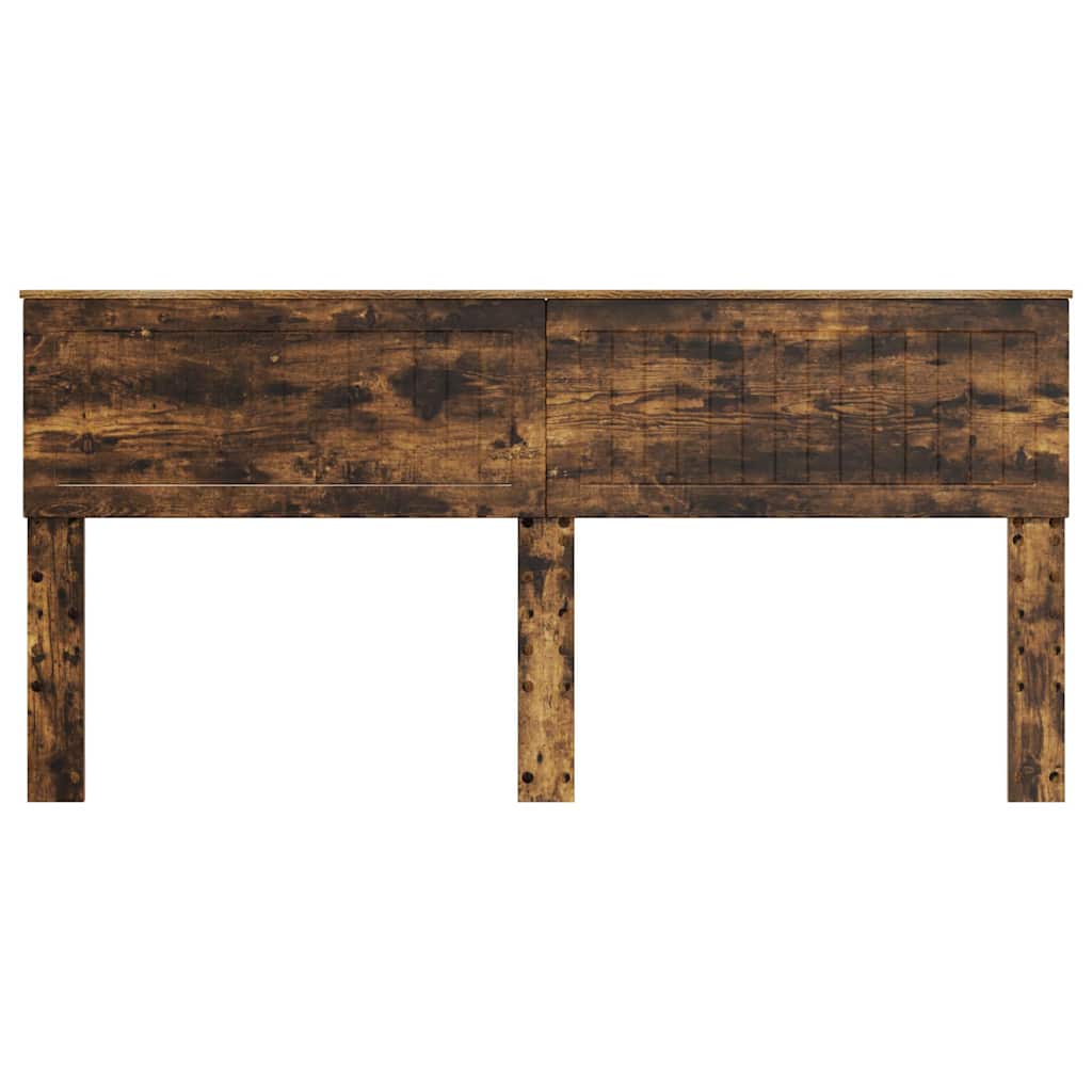 vidaXL Κεφαλάρι με κεφαλάρι Καπνιστό Δρύς 180 cm Επεξεργασμένο ξύλο