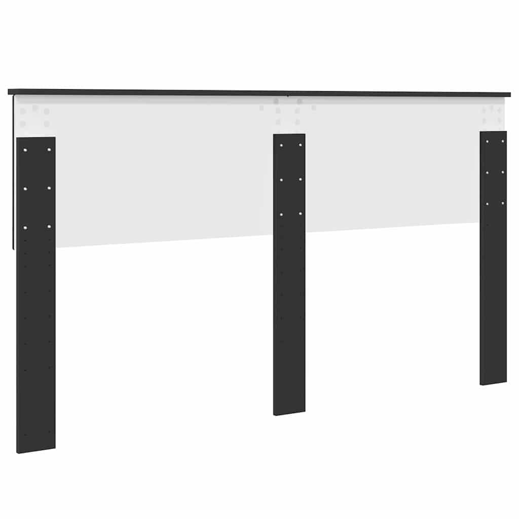 vidaXL Κεφαλάρι με κεφαλάρι Μαύρη Οξυά 160 cm Επεξεργασμένο ξύλο