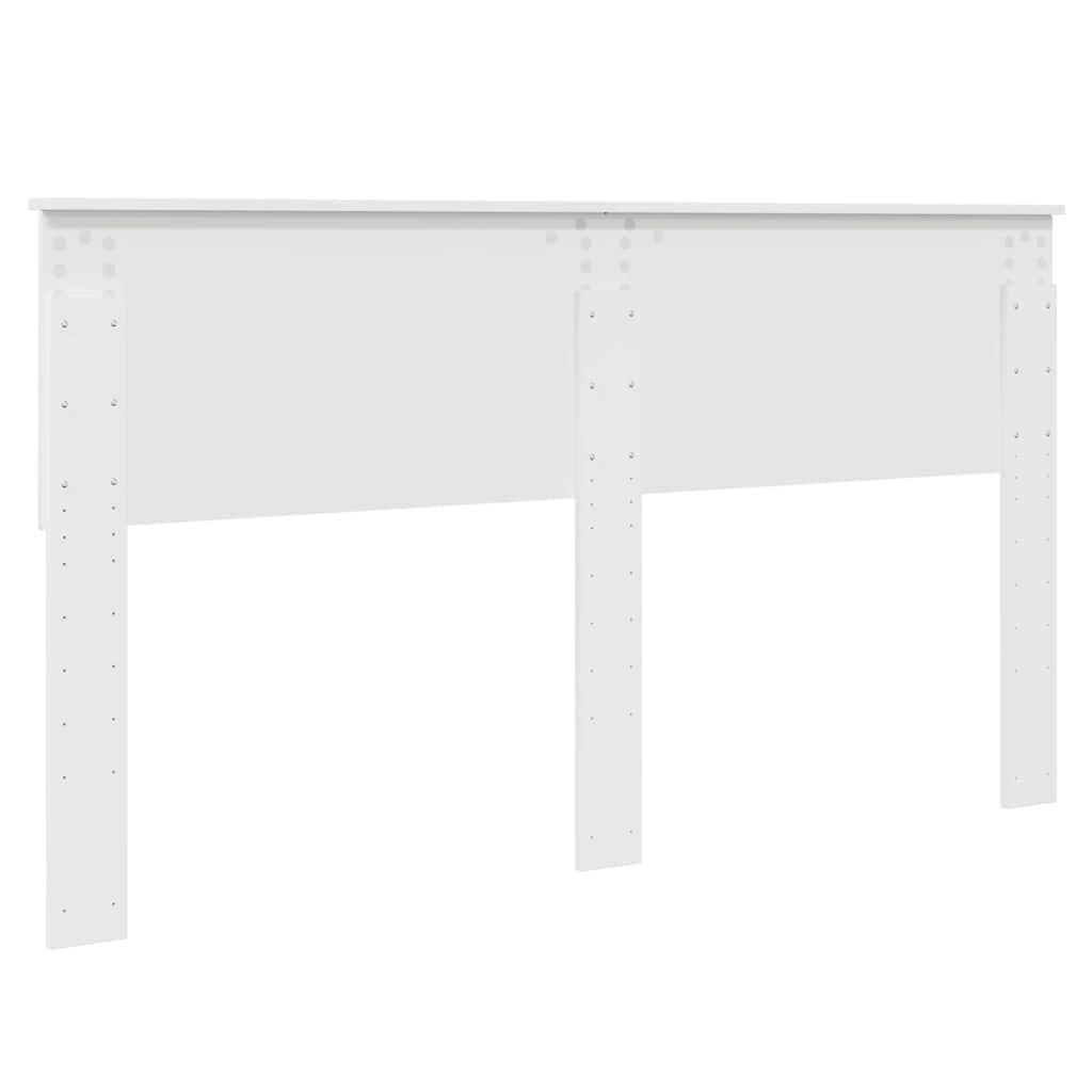 vidaXL Κεφαλάρι με κεφαλάρι Λαμπερό Λευκό 160 cm Επεξεργασμένο ξύλο