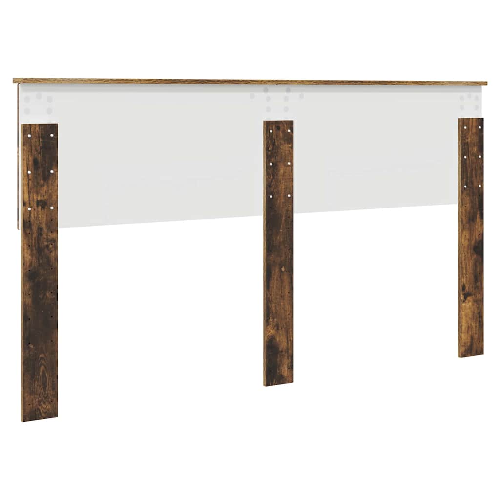 vidaXL Κεφαλάρι με κεφαλάρι Καπνιστό Δρύς 160 cm Επεξεργασμένο ξύλο