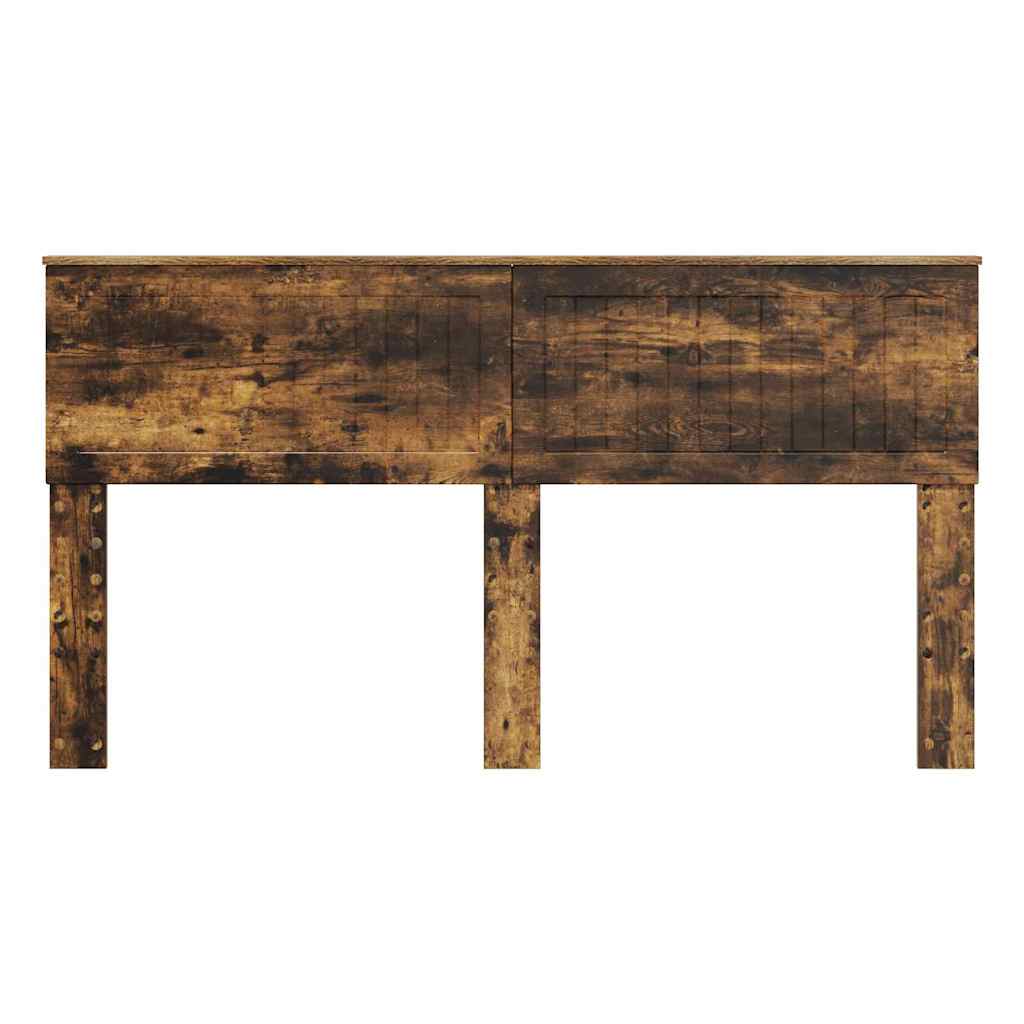 vidaXL Κεφαλάρι με κεφαλάρι Καπνιστό Δρύς 160 cm Επεξεργασμένο ξύλο