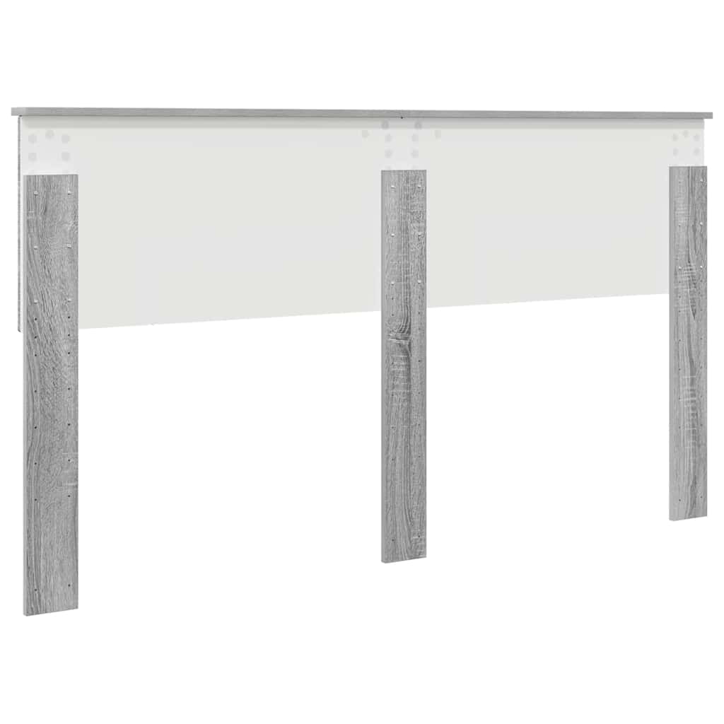 vidaXL Κεφαλάρι με κεφαλάρι Γκρίζο Σονομα 160 cm Επεξεργασμένο ξύλο
