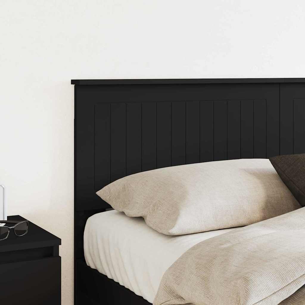 vidaXL Κεφαλάρι με κεφαλάρι Μαύρη Οξυά 150 cm Επεξεργασμένο ξύλο