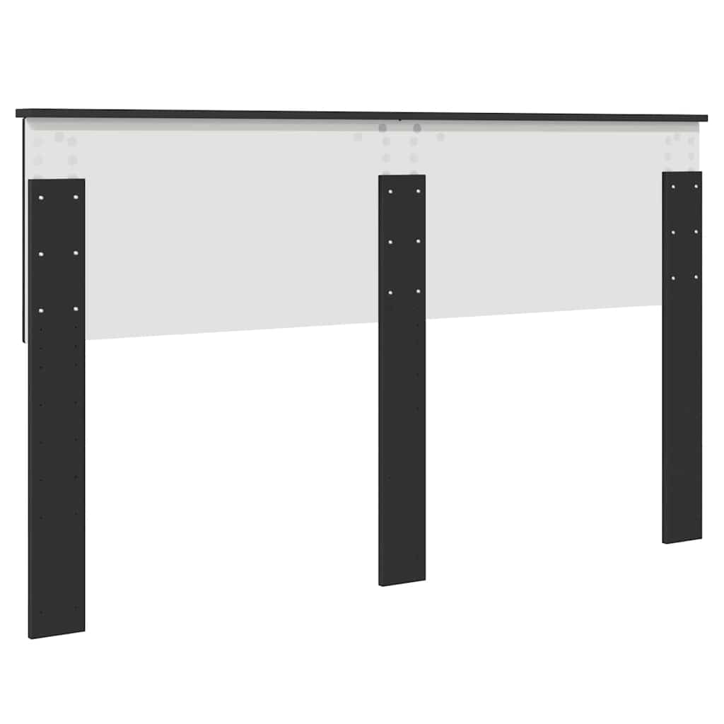 vidaXL Κεφαλάρι με κεφαλάρι Μαύρη Οξυά 150 cm Επεξεργασμένο ξύλο