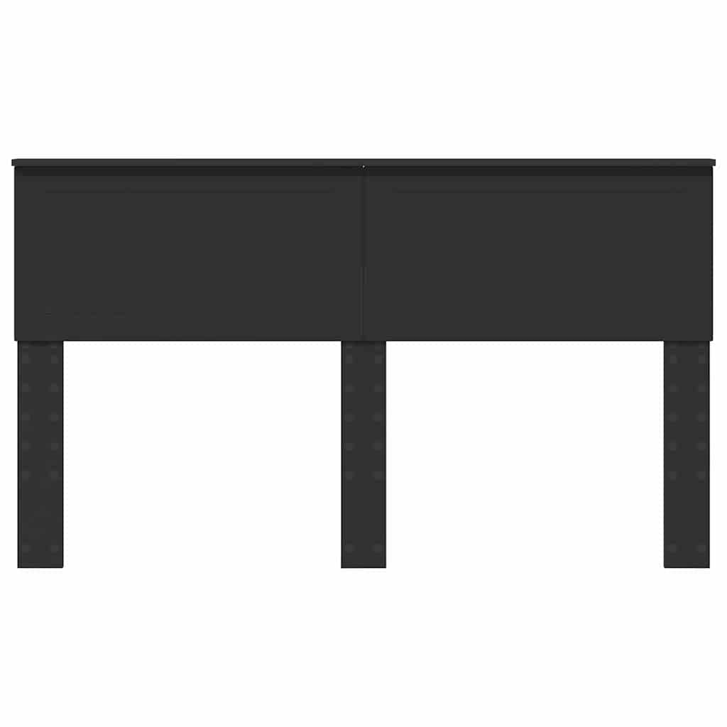 vidaXL Κεφαλάρι με κεφαλάρι Μαύρη Οξυά 150 cm Επεξεργασμένο ξύλο