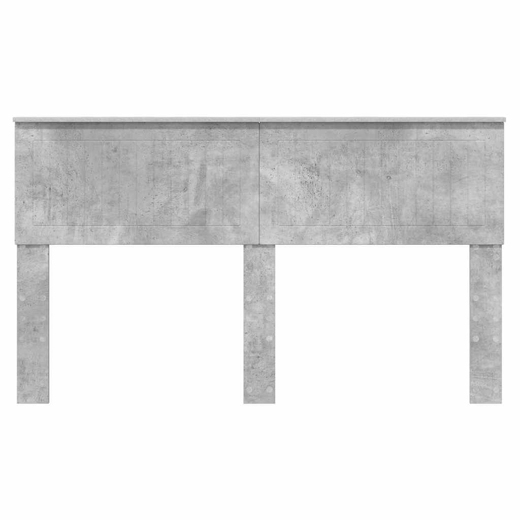 vidaXL Κεφαλάρι με κεφαλάρι Σκυρόδεμα Γκρι 150 cm Επεξεργασμένο ξύλο